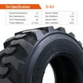 thumbnail image 2 of HALBERD 12-16.5 Skid Steer Tires 12-16.5 12 Ply Heavy Duty SKS Industrial Skid Steer Tires , Set of 4 ,Tubeless, 2 of 7