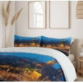thumbnail image 6 of Ambesonne City Duvet Cover Set, Amsterdam Famous Travel, 2-Calking, Blue Marigold Tan, 6 of 7