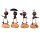 thumbnail image 1 of Modelos de diseño de hormiga de hierro, decoración de muñecas, adornos de escritorio, artesanía para muebles del hogar, patrón aleatorio, 4 Uds., 1 of 6