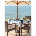 thumbnail image 3 of Outdoor Tablecloth with Umbrella Hole for Patio/Picnic/Party/Camping, Farmhouse Bees Waterproof Table Cloth Square Cover Washable, Spring Summer Flowers Blossom Watercolor (60"x 60"), 3 of 8
