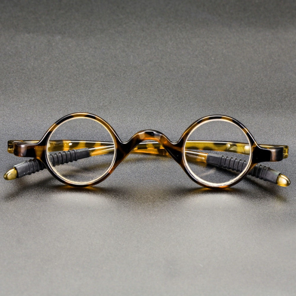 2 Pairs of 32mm Retro Reading Glasses Fashionable Small Round Tortoise Personalized Classic Blue Light Blocking Readers TR90 Flexible Presbyopic Glasses +3.50