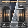 thumbnail image 6 of Lawyettle Black Outdoor Wall Light, 20.6-Inch Dusk to Dawn Sensor Exterior Lantern, Waterproof Porch Wall Sconce with 2-Light E12 Socket for Patio, Doorway, Garage, 6 of 7