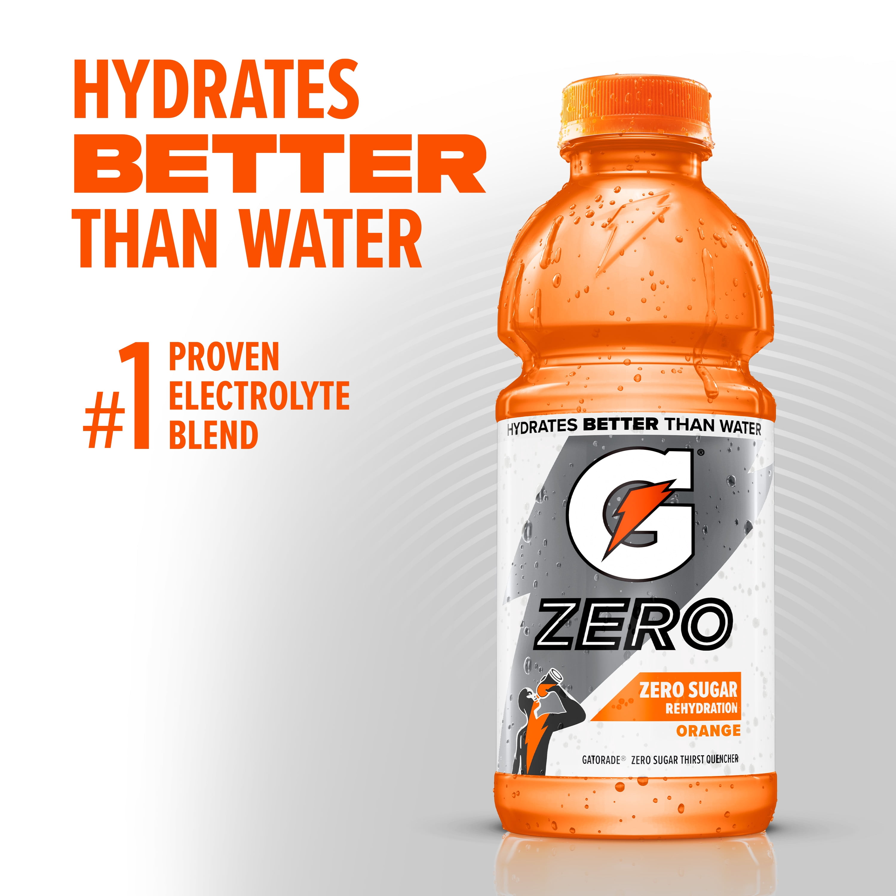 Gatorade, Sports Drink, G Zero Sugar 28 oz Bottle, Orange Flavored