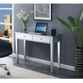 thumbnail image 1 of Convenience Concepts Gold Coast Mirrored Desk, Silver / Silver Faux Croc / Mirror, 1 of 5