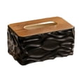 thumbnail image 1 of Elegante y moderno porta servilletas rectangular para encimera de cocina. Negro, 1 of 9