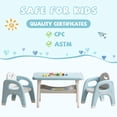 thumbnail image 5 of DOREROOM Kids 3-Piece Waterproof Activity Table and Chair Set, Blue, 5 of 7