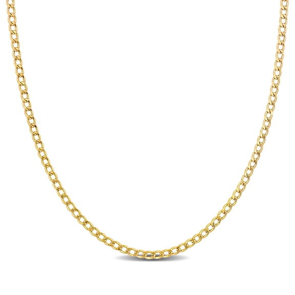 Everly Women's 2.3mm 10k Yellow Gold Curb Link Chain Necklace