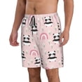 thumbnail image 2 of Goofa Cute Cartoon Panda Printed Mens Swim Trunks Summer Quick Dry Short Beach Swimwear Bathing Suits-Small, 2 of 9