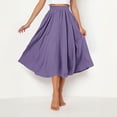 thumbnail image 5 of Stamzod Women's Flowy Maxi Skirt Summer Pleated High Waisted Casual Long Skirts with Pockets Purple B Free Size, 5 of 9