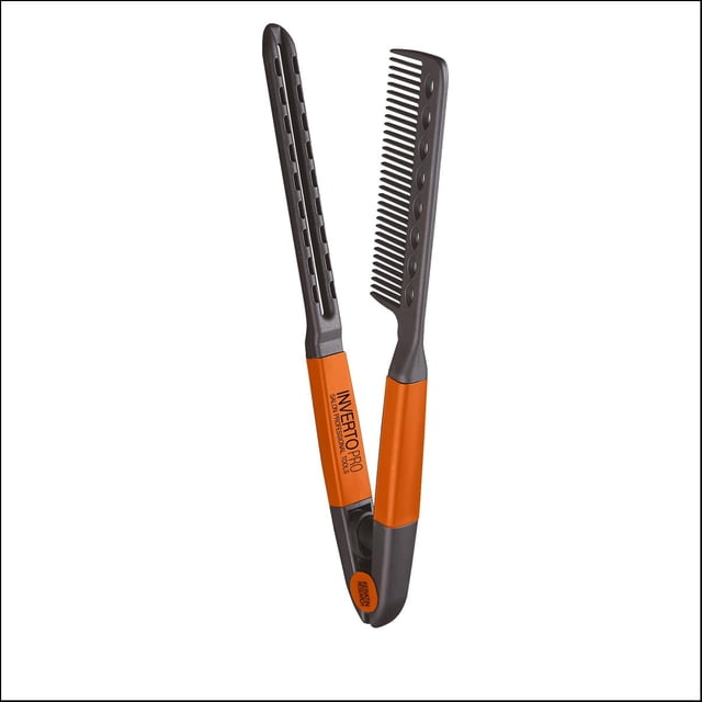 Alisador Easy Comb Alta resistencia al calor para tratamiento capilar con queratina brasileña y alisado Acción de resorte para un planchado rápido
