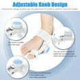 thumbnail image 4 of Bunion Corrector for Women & Men with Adjustable Knob Silicone Pad, Bunion Relief Big Toe Splint for Left/Right Feet, White, 4 of 10