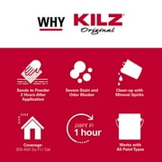 KILZ Original Oil-Based Aerosol Primer, White, Interior Spot Stainblocker and Odor Sealer, 13 oz