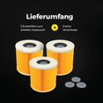 thumbnail image 5 of Juego de 3 filtros de cartucho + 3 tornillos de cierre adicionales - para aspiradora Kärcher WD3 Premium WD2 WD3 WD 3 MV3 WD 3 P - El kit de extensión reemplaza 6.414-552.0, 6.414-772.0, 5 of 5