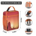 thumbnail image 3 of Lunch Box for Men Women Adults Lunch Box Tote for Office Work Picnic Reusable Portable Lunchbox, Cactus Desert, 3 of 6