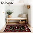 thumbnail image 3 of ODIKA 4'x6' Machine Washable Non-Slip Area Rug, Haunted Holiday Featuring Playful Specter Figures And Ornate Vines High Traffic Rug, Black, 647194, 3 of 7