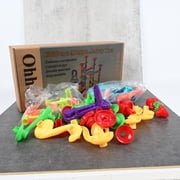 Marble Runs for Kids, 142 Pcs Marble Run Race Coaster Set, Marble Tracks Learning Toy Construction Building Blocks Set, Coaster Maze DIY Toys for Kids