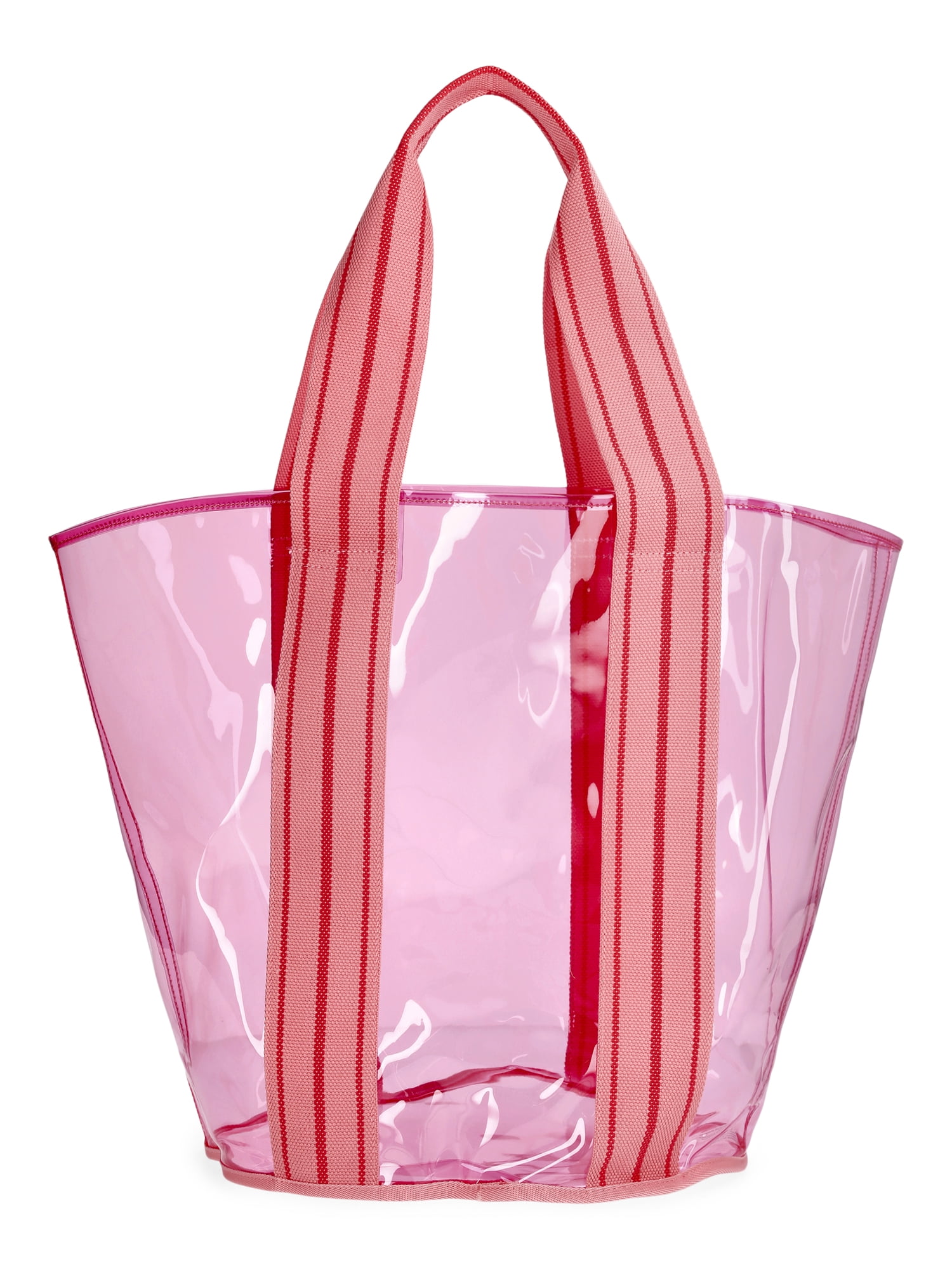 No Boundaries Women's Clear Beach Tote, Pink