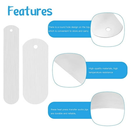 

straight socks jigs 4 Pieces Metal Straight Sock Jigs Sublimation Crew Sock Jigs Dye Printing Heat Press Transfer Socks Accessories 2 Sizes