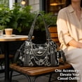 thumbnail image 3 of Sunyuer Vintage Distressed Chain Motorcycle Bag - Stylish, Large Capacity, Single Shoulder Handbag Tote Y2K Hobo Bag for Women, 3 of 8