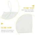 thumbnail image 4 of Women's Strap Crop Thin Strap Bandeau Tube Hot Vest Cool Strap Tank Size S(White), 4 of 6
