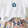 thumbnail image 3 of Toddler Girls Toddler Girls Summer Outfits Short Sleeve Button Up T Shirt Tops Casual Shorts Sets Baby 2t 3t 4t 5t Clothes Toddler Girls Summer Outfits 2pc 6t 7t Children,Lightweight(White,1-2 Years), 3 of 3
