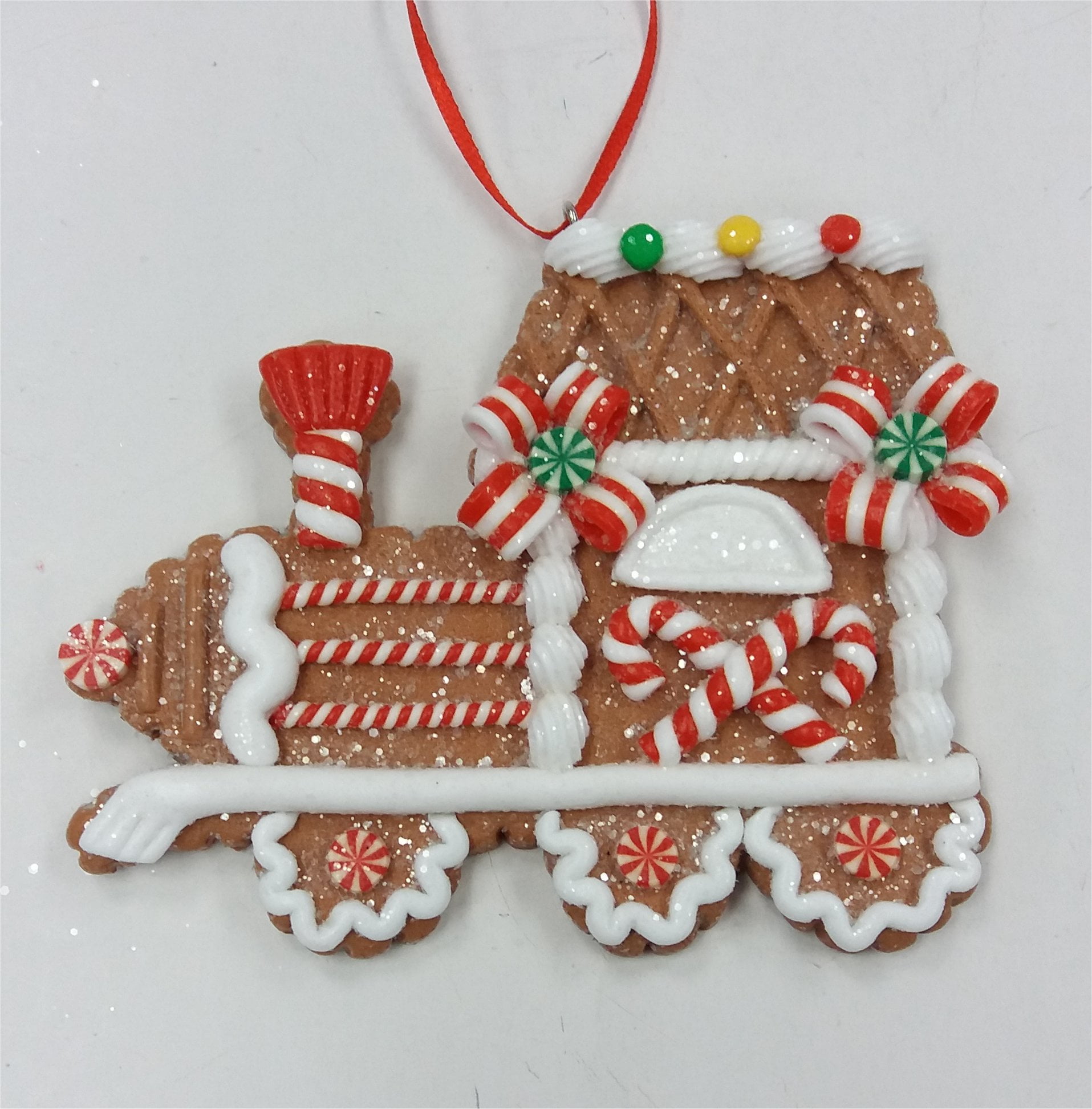 Holiday Time Gingerbread Train Ornament, 3.5"
