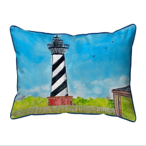 Betsy Drake SN1068 11 x 14 in. Hatteras Lighthouse Small Corded Indoor & Outdoor Pillow