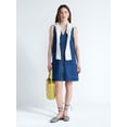 thumbnail image 2 of Free Assembly Women's and Women's Plus Sleeveless Denim A Line Mini Dress, Sizes XS-4X, 2 of 5