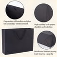 thumbnail image 4 of CCOCC 3Pcs Black Paper Gift Bags Paper Goodie Bags Large Rectangle Thick Father'S Day Holiday Party Shopping Packaging Toes Bulk with Handle, 4 of 7