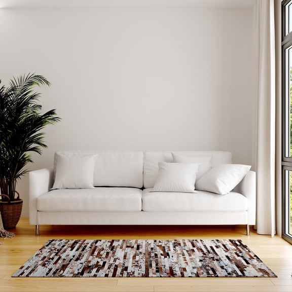 Home Decor Handmade Natural Cowhide Rug Genuine Cow Skin Home Décor Area Rug -KPR 13