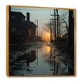 thumbnail image 2 of Designart "Simple Factory Winter Landscape" Factories Floater Framed Canvas Art Print, 2 of 5