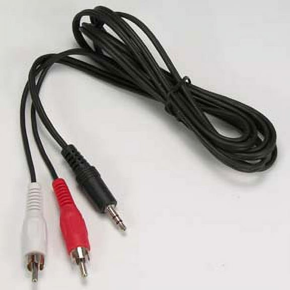 ACCL 6Ft 3.5mm Stereo Plug to 2xRCA-M Cable, 1 Pack