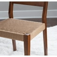 thumbnail image 5 of Linon Patty 6 Pce Wood Dining Set 4 Chairs and Bench with Woven Seats in Brown, 5 of 20