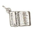 thumbnail image 1 of Sterling Silver 20" 1mm Box Chain 3D Open Christian Holy Bible Pendant Necklace, 1 of 2