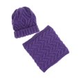 thumbnail image 2 of Women's Knitted Beanie Baggy Hat Scarf Soft Winter Warm Plain Ski Earflap Caps, 2 of 2