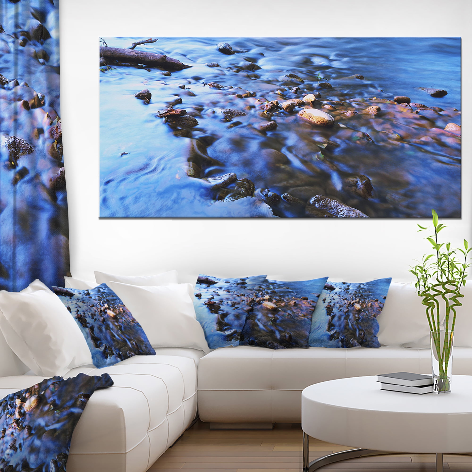 Rock Blue River Panorama Oversized Beach Canvas Artwork Walmart Canada