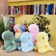 thumbnail image 2 of Peluche de dinosaurio ultra suave de 25 a 60 cm, de algodón, estilo kawaii, rosa, azul y verde, para fiestas, regalo para niños, 2 of 5