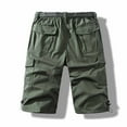 thumbnail image 4 of QingYiHua Men's Cargo Shorts on Clearance Men's Summer Shorts Casual Hiking Travel Shorts with Pockets Elastic Waist Twill Outdoor Shorts Mens Clothes Clearance Army Green,L, 4 of 9