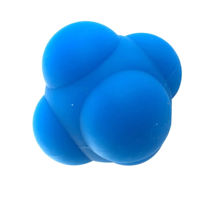 OULII 1Pcs Hexagonal Sphere Reaction Ball Silicone Blue for Workout Equipment and Exercise Balls