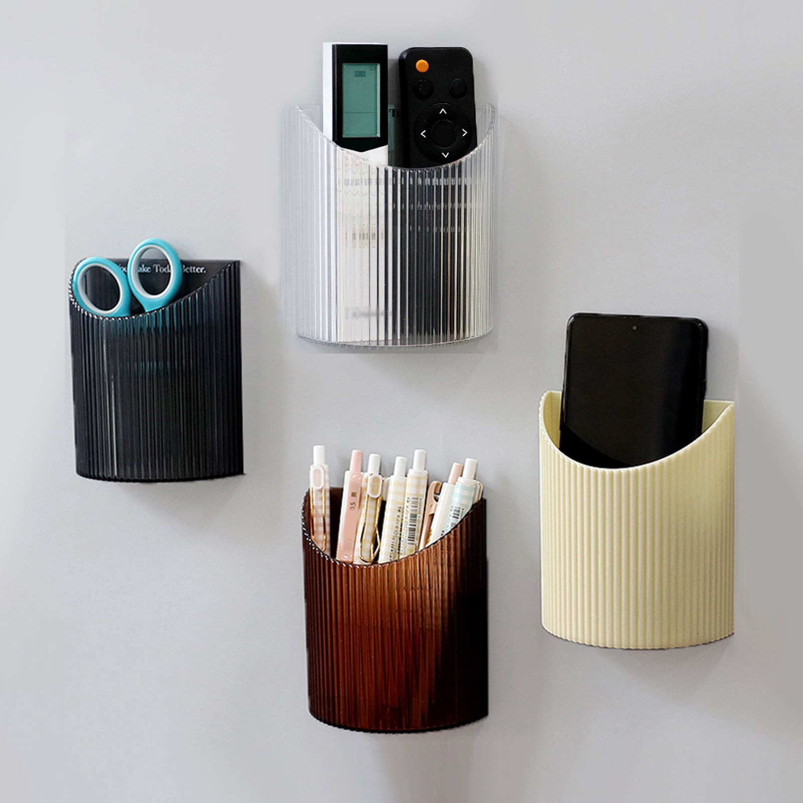 1 Set Storage Box Wallmounted, Punch Free, Selfadhesive, Bedroom Wall