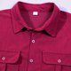 thumbnail image 2 of Ceisia Men's Relaxed Fit Corduroy Short Sleeve Turndown Collar Shirt with Dual Chest Pockets Wine L Gifts, 2 of 6