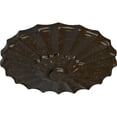 thumbnail image 3 of Ekena Millwork 9"OD x 1 3/8"P Shakuras Ceiling Medallion (Fits Canopies up to 1 3/8"), Hand-Painted Stone Hearth Crackle, 3 of 7