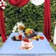 thumbnail image 1 of unbranded 2Ud Mantel Azul De Poliéster Para Romántica En Eventos Y Hogar, 1 of 5
