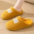 thumbnail image 3 of Corduroy Slippers for Women Men with Fuzzy Lined Warm Indoor and Outdoor Memory Foam House Shoes Adult, 3 of 4