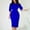 Blue, variant on Sentmoon Pleated Womens Dresses Long Sleeve Crew Neck Holiday Dresses for Women Bodycon Fashion Midi Dresses,Plus Size Fashion A-line Dresses Blue L