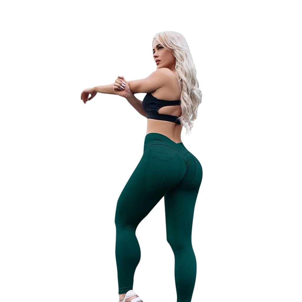 Kenklcie Women High-Waisted Sexy Skinny Leggings Sport Push Up Yoga Pants -  Walmart.com