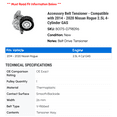 thumbnail image 2 of Accessory Belt Tensioner - Compatible with 2014 - 2020 Nissan Rogue 2.5L 4-Cylinder GAS 2015 2016 2017 2018 2019, 2 of 2