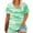 75-Vert, variante sur Staron Hauts Grande Taille pour Femmes Tendance Été Manches Courtes Col en V Chemisiers T-shirt Surdimensionné à Imprimé Floral Hauts Amples et Fluides Vert 4TG