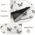 thumbnail image 6 of Round Rug 4Ft Washable Non-Slip, Black Spring Butterfly Circle Area Rugs for Living Room Bedroom, Bow Knot Indoor Floor Mats Carpet Runner for Home Decor Aesthetic, 6 of 8