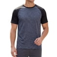 thumbnail image 4 of INSPIRE CHIC Men's Raglan T-Shirt Short Sleeve Crewneck Casual Baseball T-Shirts XL Navy Blue, 4 of 6